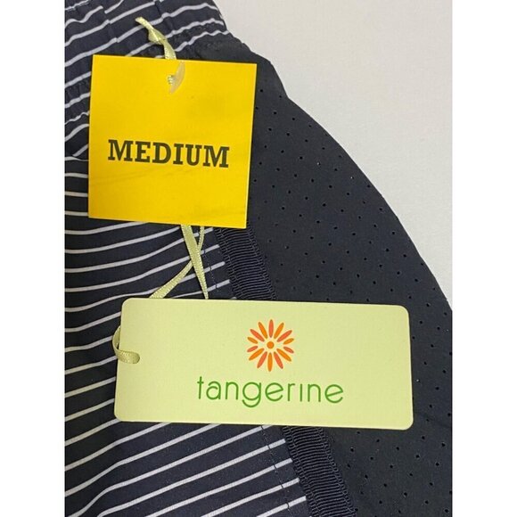 Tangerine Black & White Striped Shorts Elastic Waist Women’s Size Medium NWT - Picture 5 of 11